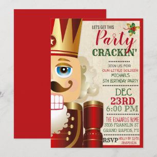 Invitación de cumpleaños del Cascanueces para cual