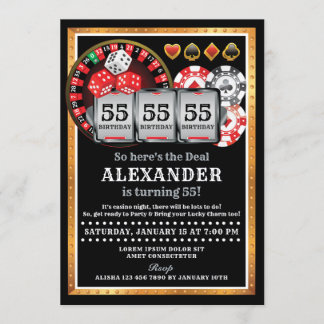 Invitación de cumpleaños del Casino
