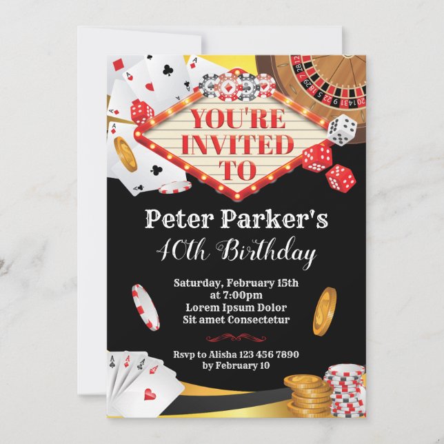 Invitación de cumpleaños del Casino (Anverso)