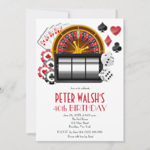 Invitación de cumpleaños del Casino Las Vegas