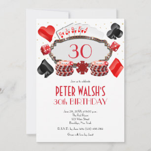 Invitación de cumpleaños del Casino Las Vegas