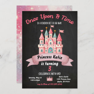 Invitación de cumpleaños del castillo de princesas
