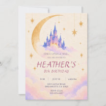 Invitación de cumpleaños del castillo mágico