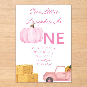 Invitación de cumpleaños del chica de calabaza