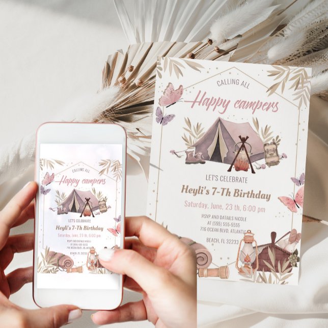 Invitación de cumpleaños del Chica de carpas de ca (Subido por el creador)