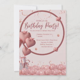 Invitación de cumpleaños del Chica de Confetti con