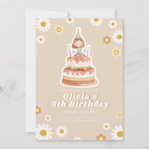 Invitación de cumpleaños del Chica de Daisy de Cut
