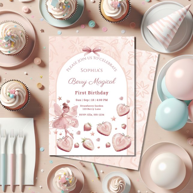 Invitación de cumpleaños del Chica de hadas de fre (Subido por el creador)