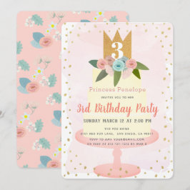 Invitación de cumpleaños del Chica de pastelitos f