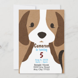 Invitación de cumpleaños del Chica de Perro Cachor