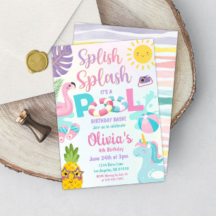 Invitación de cumpleaños del Chica del Fiesta de S