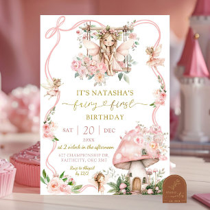 Invitación de cumpleaños del Chica Fairy First Blo