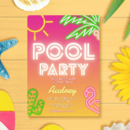 Invitación de cumpleaños del Chica Fiesta del grup