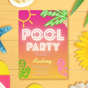 Invitación de cumpleaños del Chica Fiesta del grup