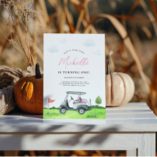 Invitación de cumpleaños del chica Golf