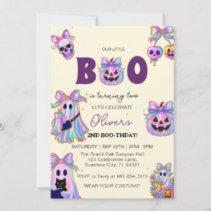 Invitación de cumpleaños del Chica Pastel Hallowee
