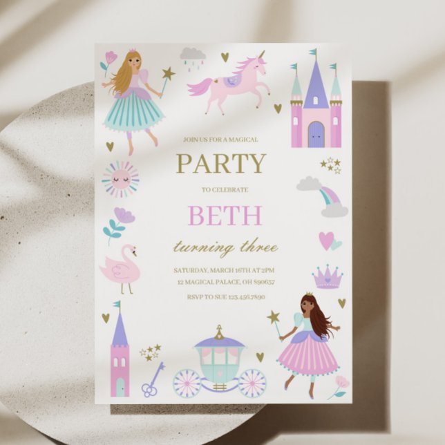 Invitación de cumpleaños del Chica Princesa Morple (Subido por el creador)