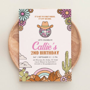 Invitación de cumpleaños del Chica Rodeo Occidenta