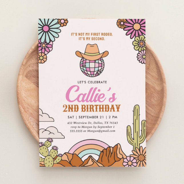 Invitación de cumpleaños del Chica Rodeo Occidenta (Subido por el creador)