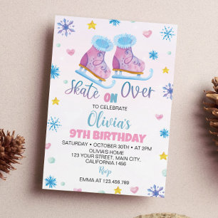 Invitación de cumpleaños del Chica rosado para pat