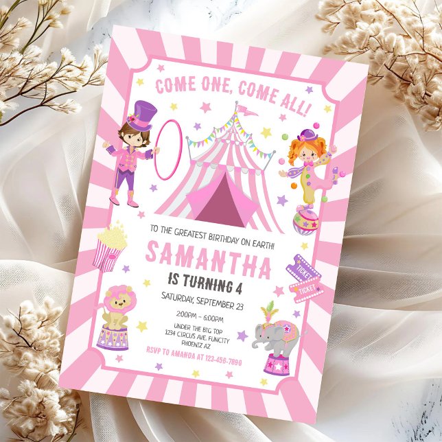 Invitación de cumpleaños del circo de carnaval (Subido por el creador)