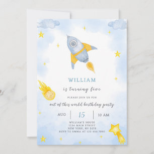 Invitación de cumpleaños del cohete