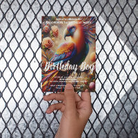 Invitación de cumpleaños del cóndor vibrante posad