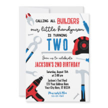 Invitación de cumpleaños del constructor, Handyman