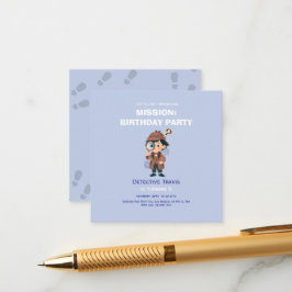 Invitación de cumpleaños del detective lindo niño