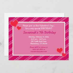 Invitación de cumpleaños del Día de San Valentín H