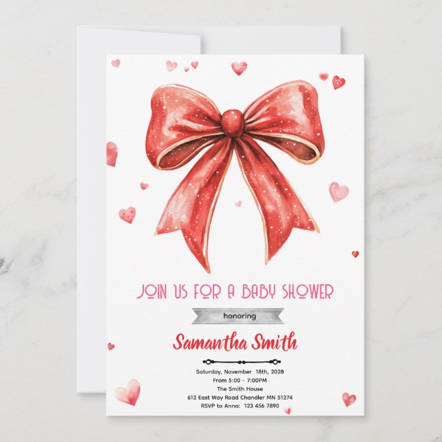 Invitación de cumpleaños del día de San Valentín p (Anverso)