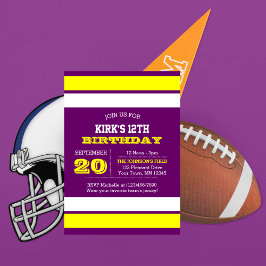 Invitación de cumpleaños del equipo blanco y oro p