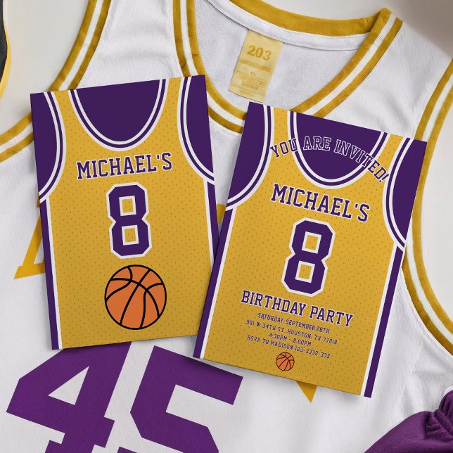 Invitación de cumpleaños del equipo de baloncesto (Subido por el creador)