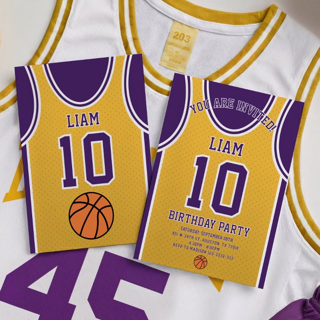 Invitación de cumpleaños del equipo de baloncesto  (Subido por el creador)