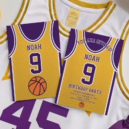 Invitación de cumpleaños del equipo de baloncesto