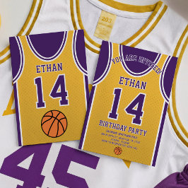 Invitación de cumpleaños del equipo de baloncesto