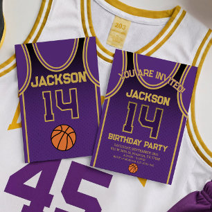 Invitación de cumpleaños del equipo de baloncesto 