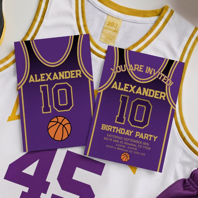 Invitación de cumpleaños del equipo de baloncesto (Subido por el creador)