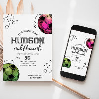 Invitación de cumpleaños del equipo de fútbol acua