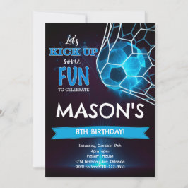 Invitación de cumpleaños del equipo de fútbol con 