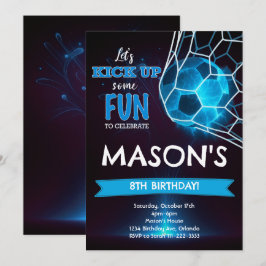 Invitación de cumpleaños del equipo de fútbol con 