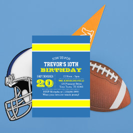 Invitación de cumpleaños del equipo Light Blue y G