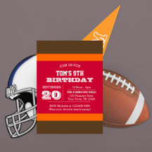 Invitación de cumpleaños del equipo Naranja Red Pe