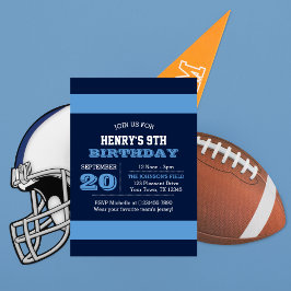 Invitación de cumpleaños del equipo Navy Blue Ligh