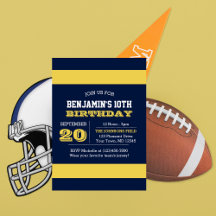 Invitación de cumpleaños del equipo Navy Blue y Go