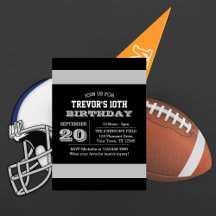 Invitación de cumpleaños del equipo Plata y Negro