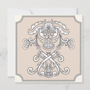 Invitación de cumpleaños del Escudo Ornamental Gót