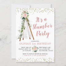 Invitación de cumpleaños del Fiesta Boho Pink Teep