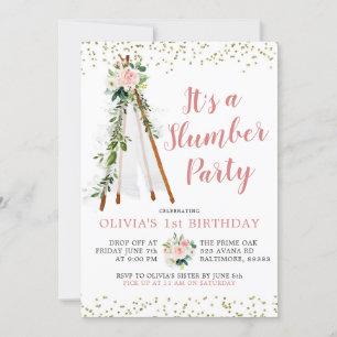 Invitación de cumpleaños del Fiesta Boho Pink Teep