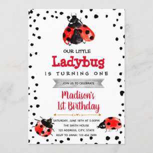 Invitación de cumpleaños del fiesta Cuadybug